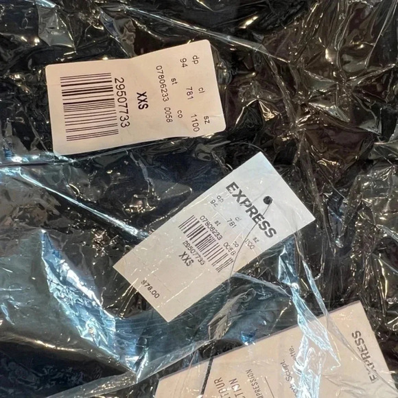 Express Black Scoop Neck Mini Sheath Dress XXS - Picture 9 of 10